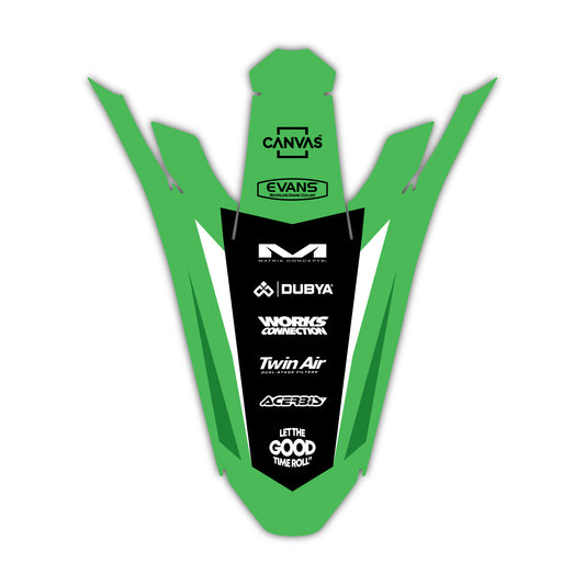Rear Fender Graphics Kit - Fits Kawasaki KX65, KX85, KX250, KX250F, KX450F, KX450X
