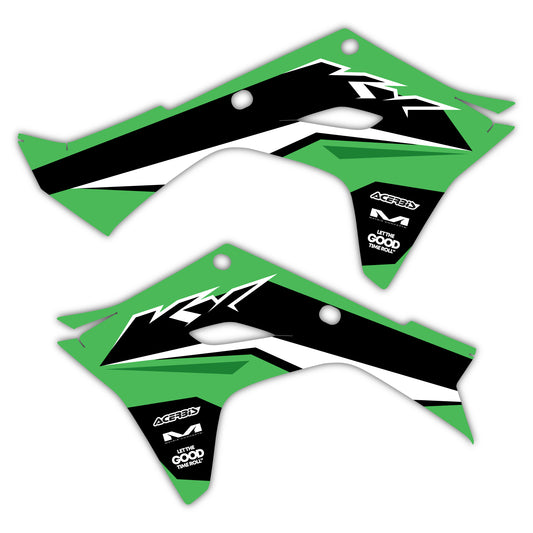Radiator Shroud Graphics Kit - Fits Kawasaki KX65, KX85, KX250, KX250F, KX450F, KX450X