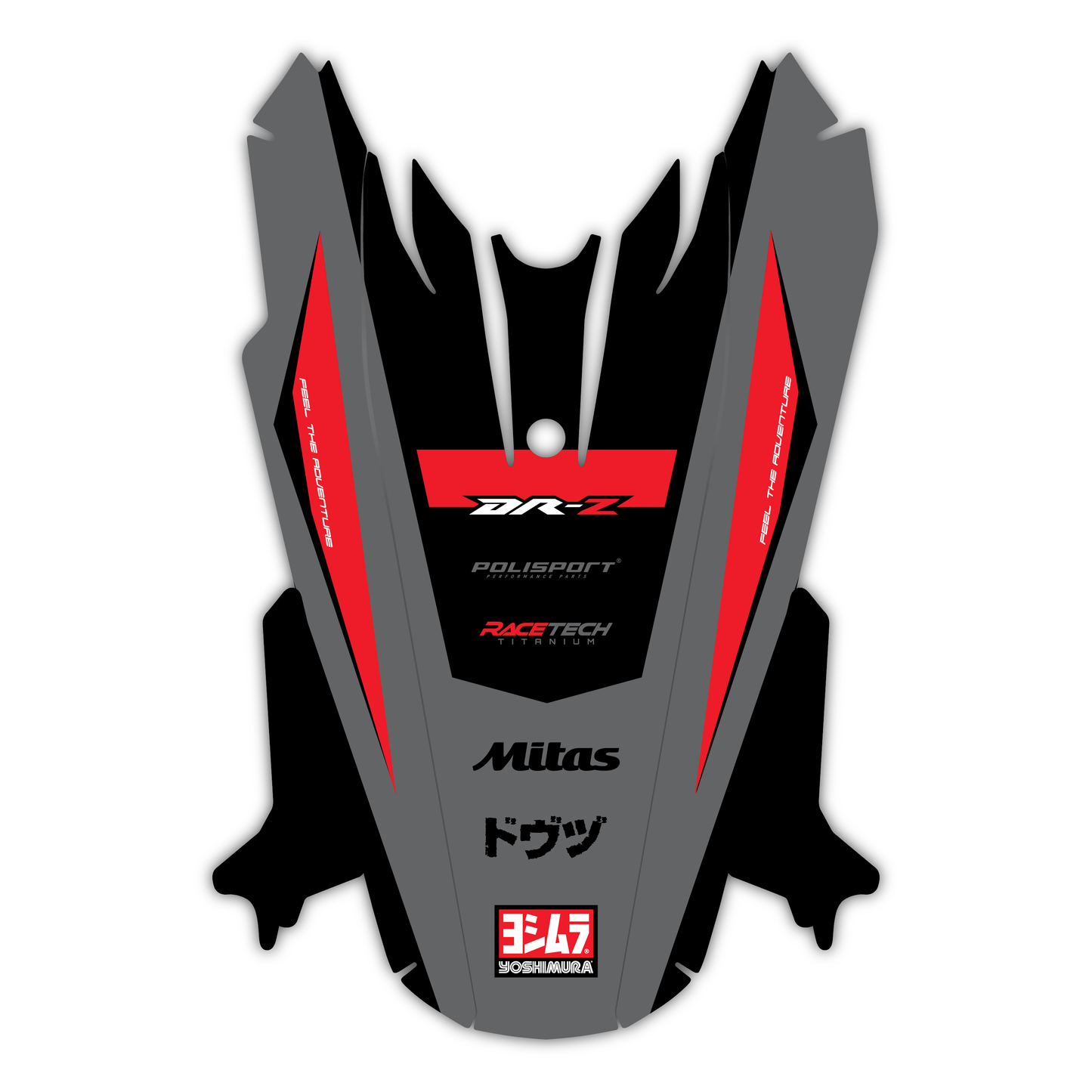 Rear Fender Mudguard Graphics Kit - Fits Suzuki DR-Z4S & SM 2025