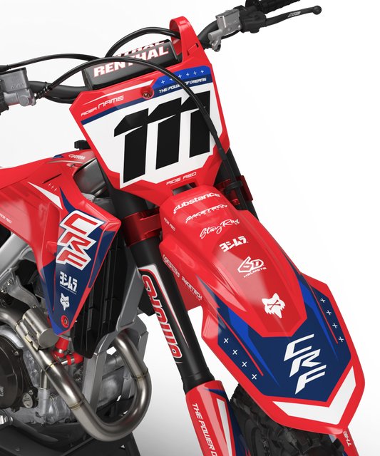 Honda Minato Graphics Kit - CRF50 CRF110 CR125 CR250 CRF250r CRF450r CRF450RL CRF450RX CRF300L