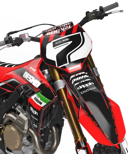 Ducati Corsa Red Graphics Kit - Desmo 250 MX 450 MX