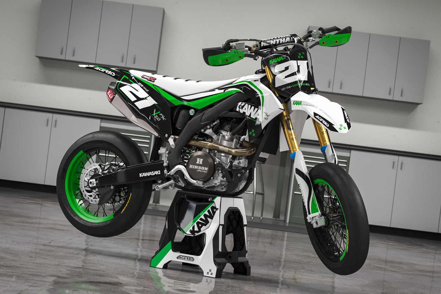 Kawasaki Flow Graphics Kit - KX65 KX85 KLX110 KX125 KX250 KX250F KX450F