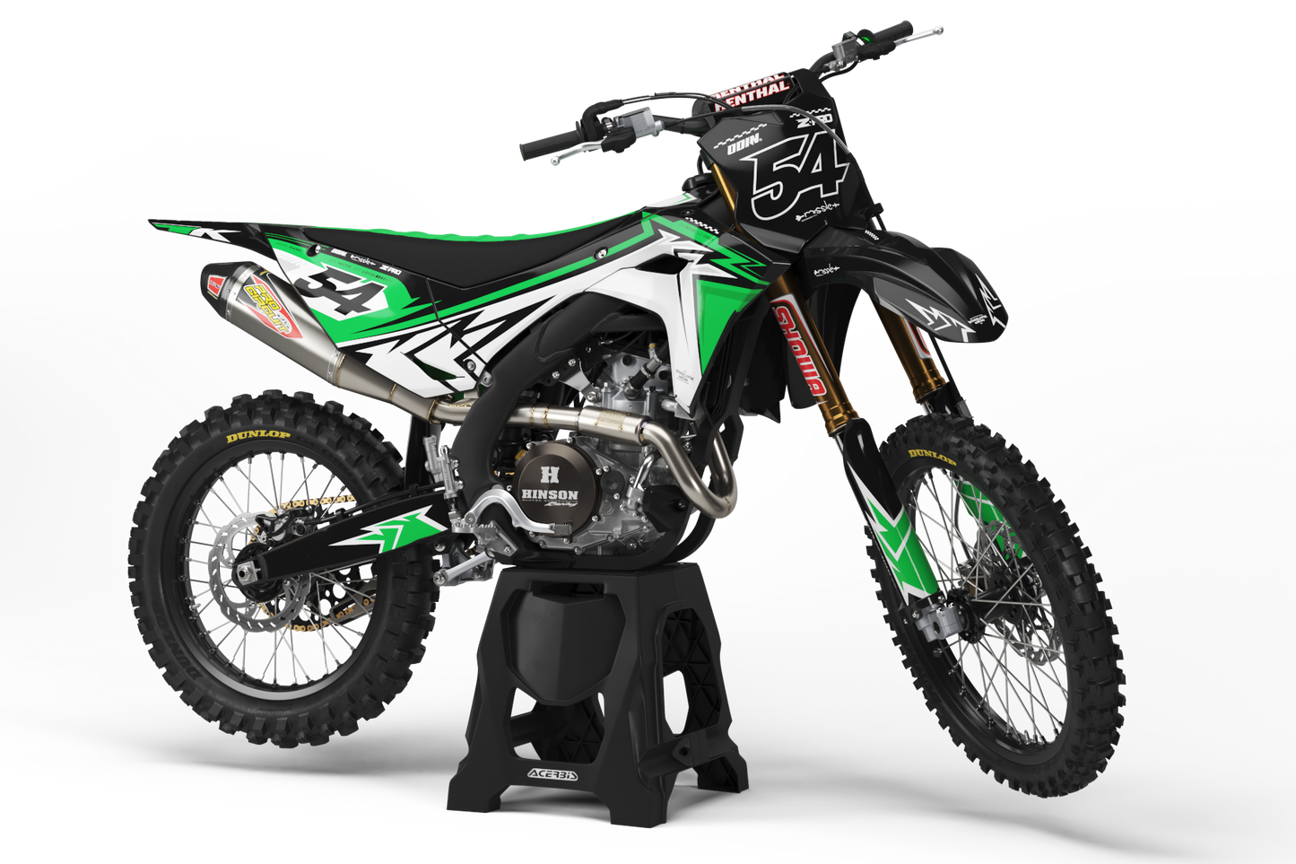 Kawasaki Green Graphics Kit -  KX65 KX85 KLX110 KX125 KX250 KX250F KX450F