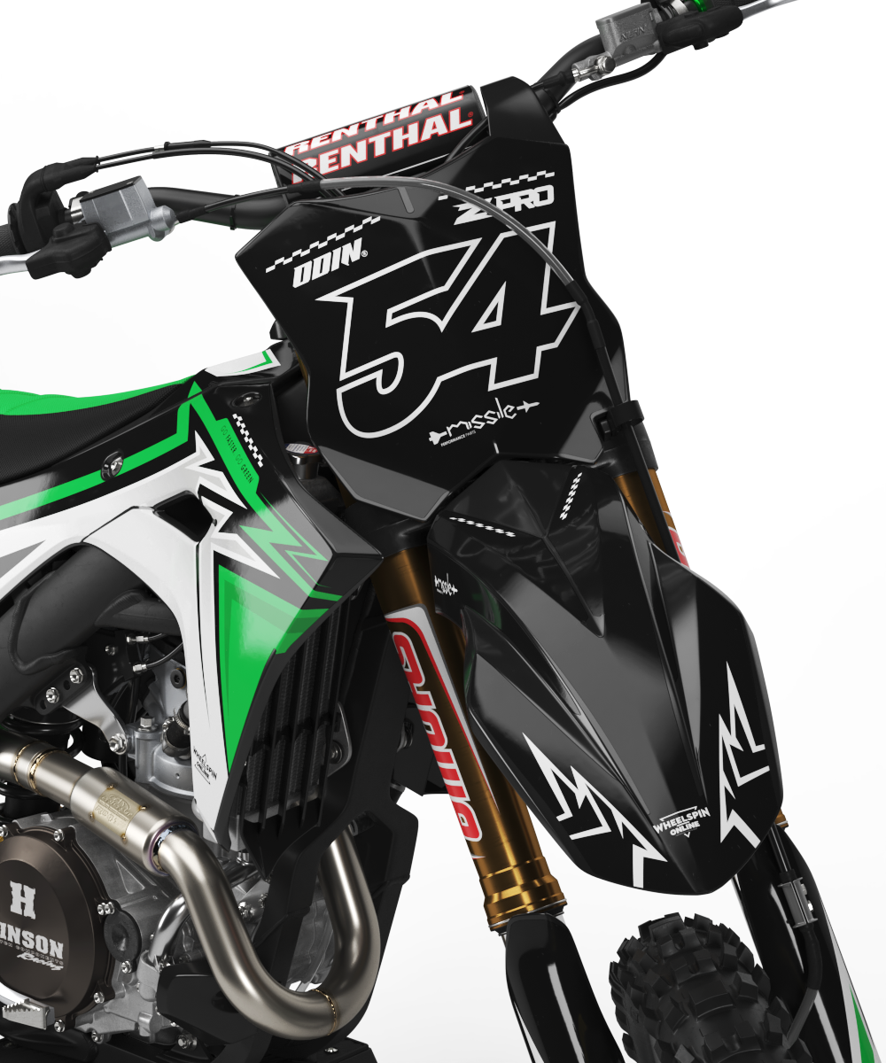 Kawasaki Green Graphics Kit -  KX65 KX85 KLX110 KX125 KX250 KX250F KX450F