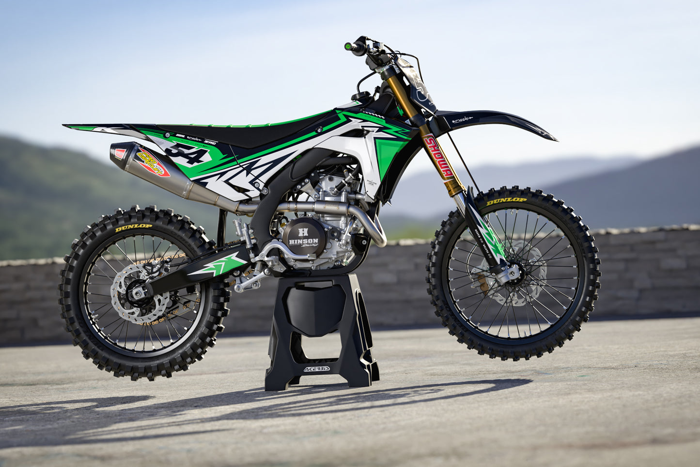 Kawasaki Green Graphics Kit -  KX65 KX85 KLX110 KX125 KX250 KX250F KX450F