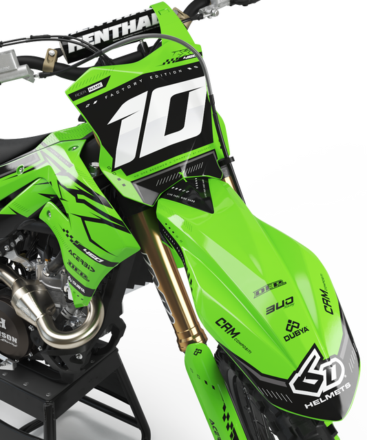 Kawasaki Jakarta Graphics Kit -  KX65 KX85 KLX110 KX125 KX250 KX250F KX450F