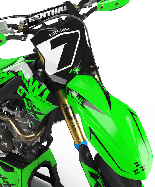 Kawasaki Leasion Graphics Kit - KX65 KX85 KLX110 KX125 KX250 KX250F KX450F
