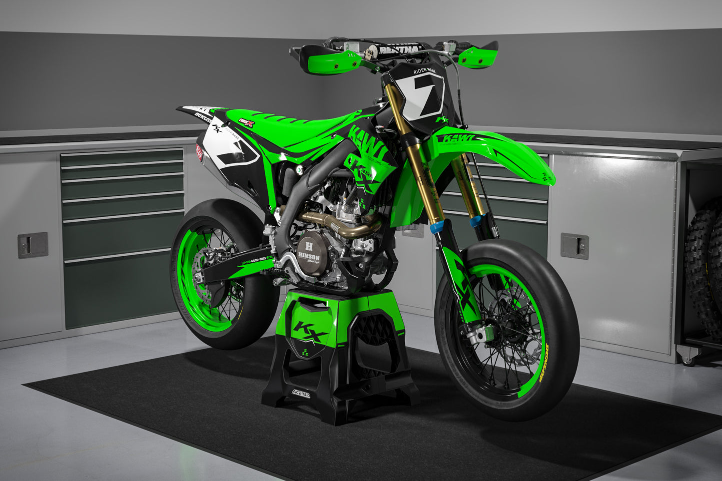 Kawasaki Leasion Graphics Kit - KX65 KX85 KLX110 KX125 KX250 KX250F KX450F