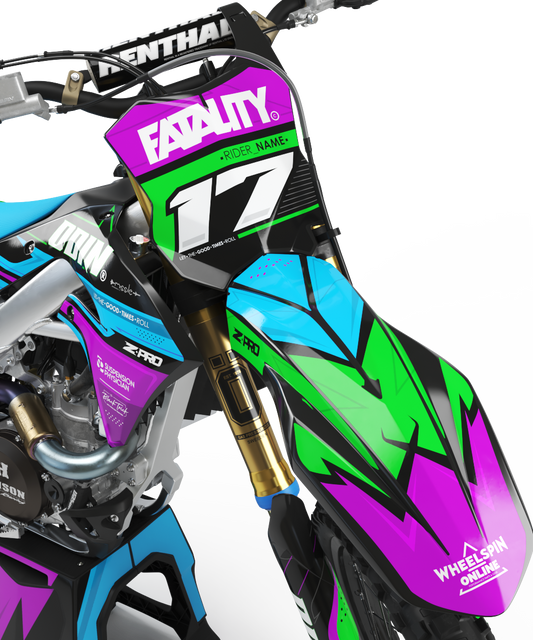 Kawasaki Synth Graphics Kit - KX65 KX85 KLX110 KX125 KX250 KX250F KX450F
