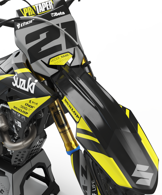Suzuki Enigma Graphics Kit - RM RM125 RM250 RM-Z RMZ250 RMZ450 DRZ50 DRZ70 DRZ450
